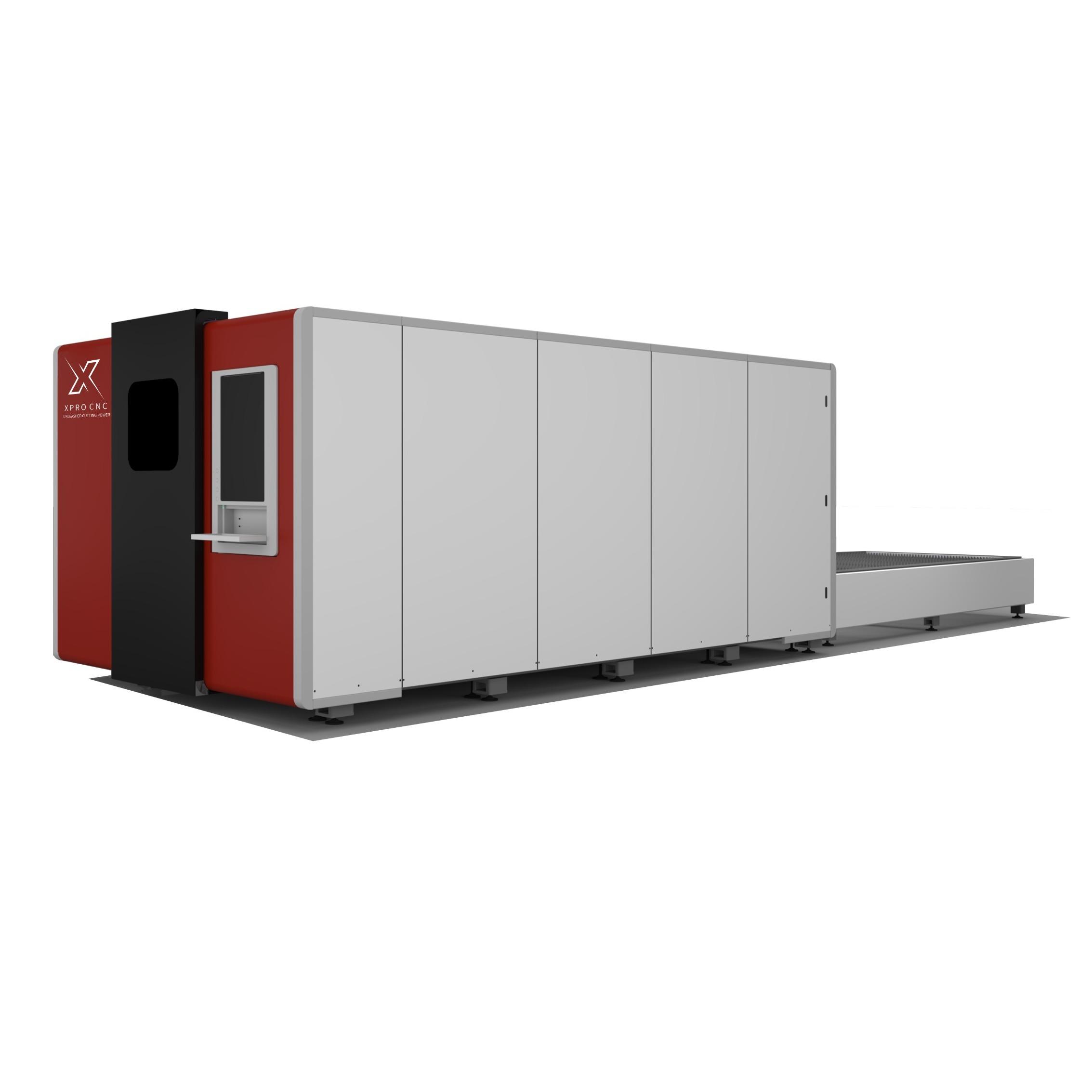 Fiber laser cutting machine with shuttle table