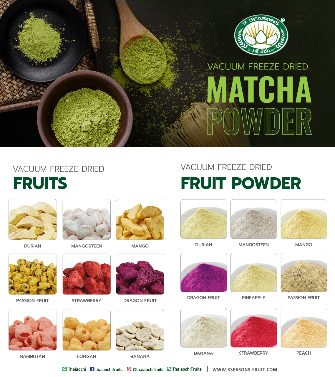 Premium Freeze-Dried Fruits and Vegetables ( piece and powder )