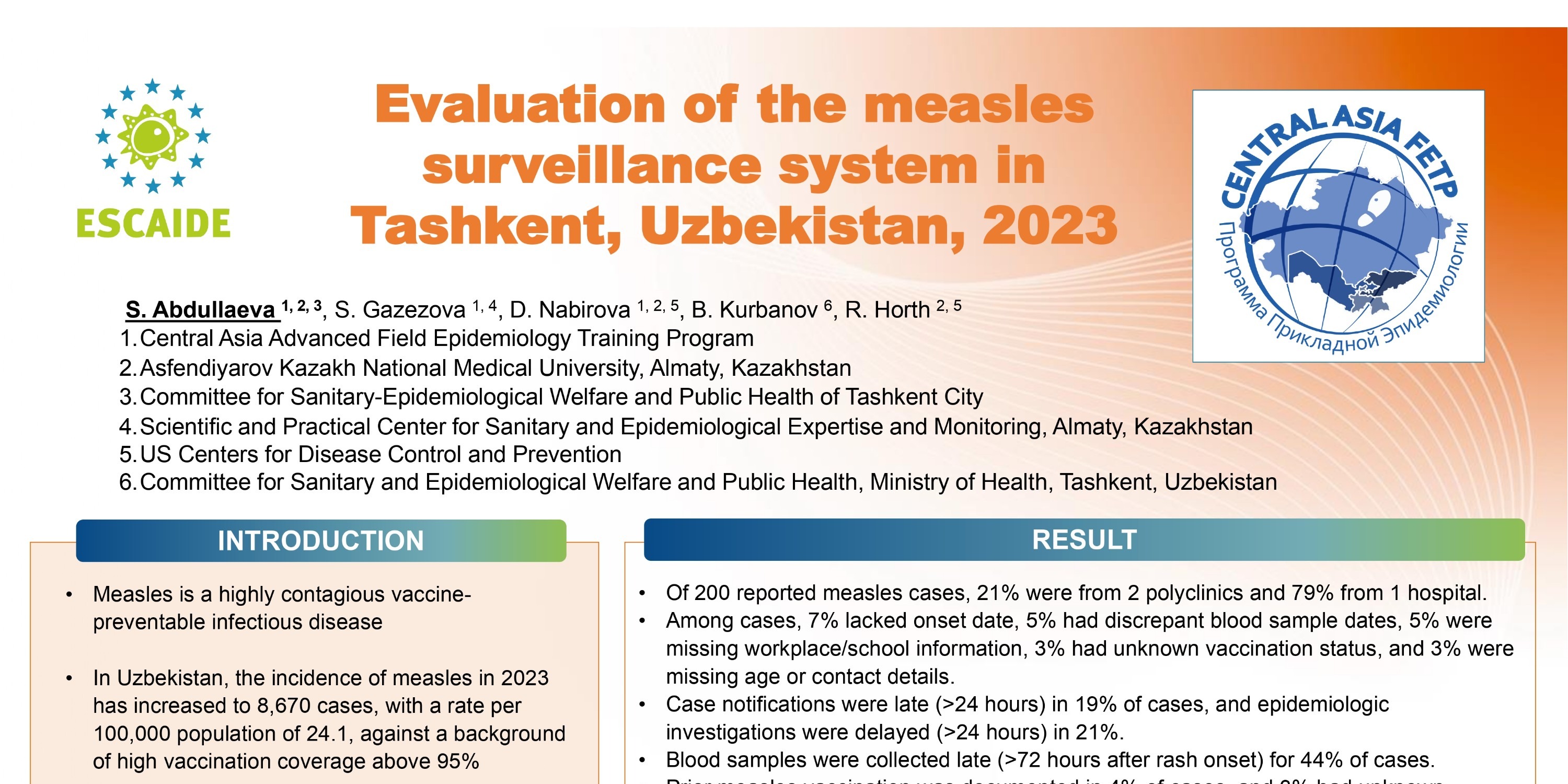7g evaluation of the measles surveillance system in tashkent