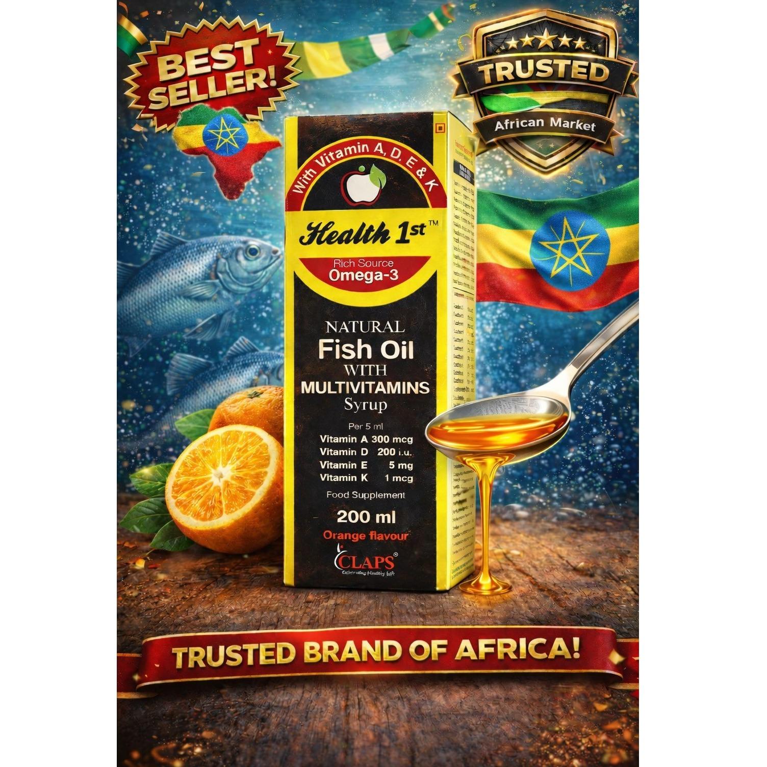 Natural fish oil with Multivitamin Syrup