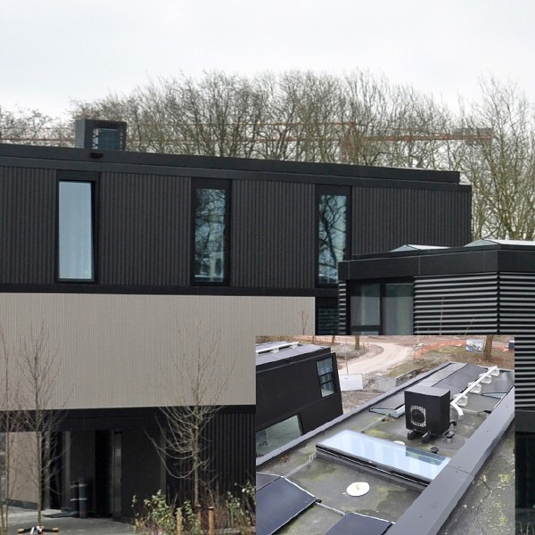 ECONEXT Warmtepomp kappen op plat dak 22 stuks Project De Krijgsman in Muiden