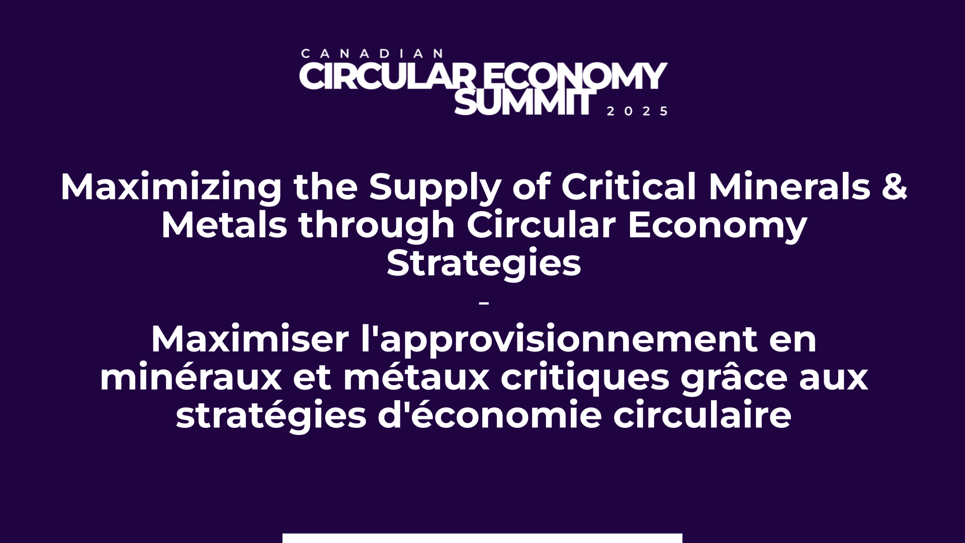 Maximizing the Supply of Critical Minerals & Metals through Circular ...