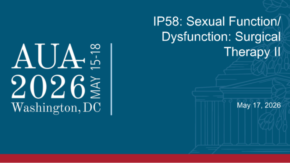 IP58: Sexual Function/Dysfunction: Surgical Therapy II