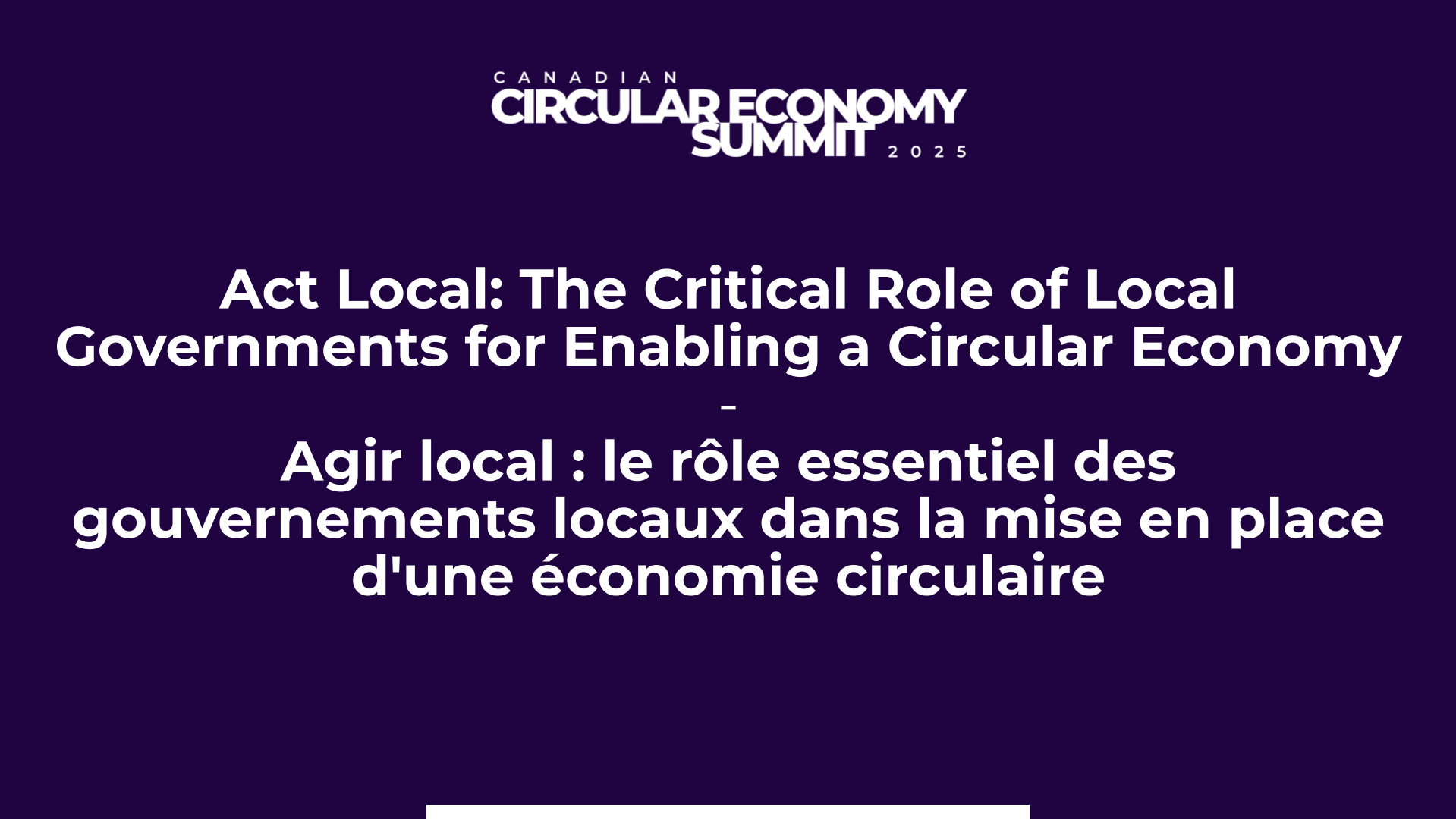 Act Local: The Critical Role of Local Governments for Enabling a ...