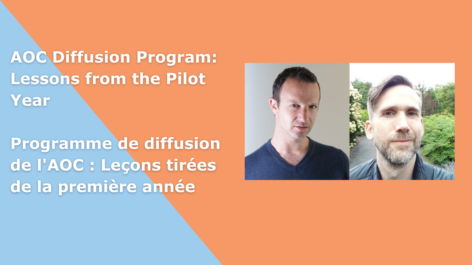AOC Diffusion Program: Lessons from the Pilot Year
