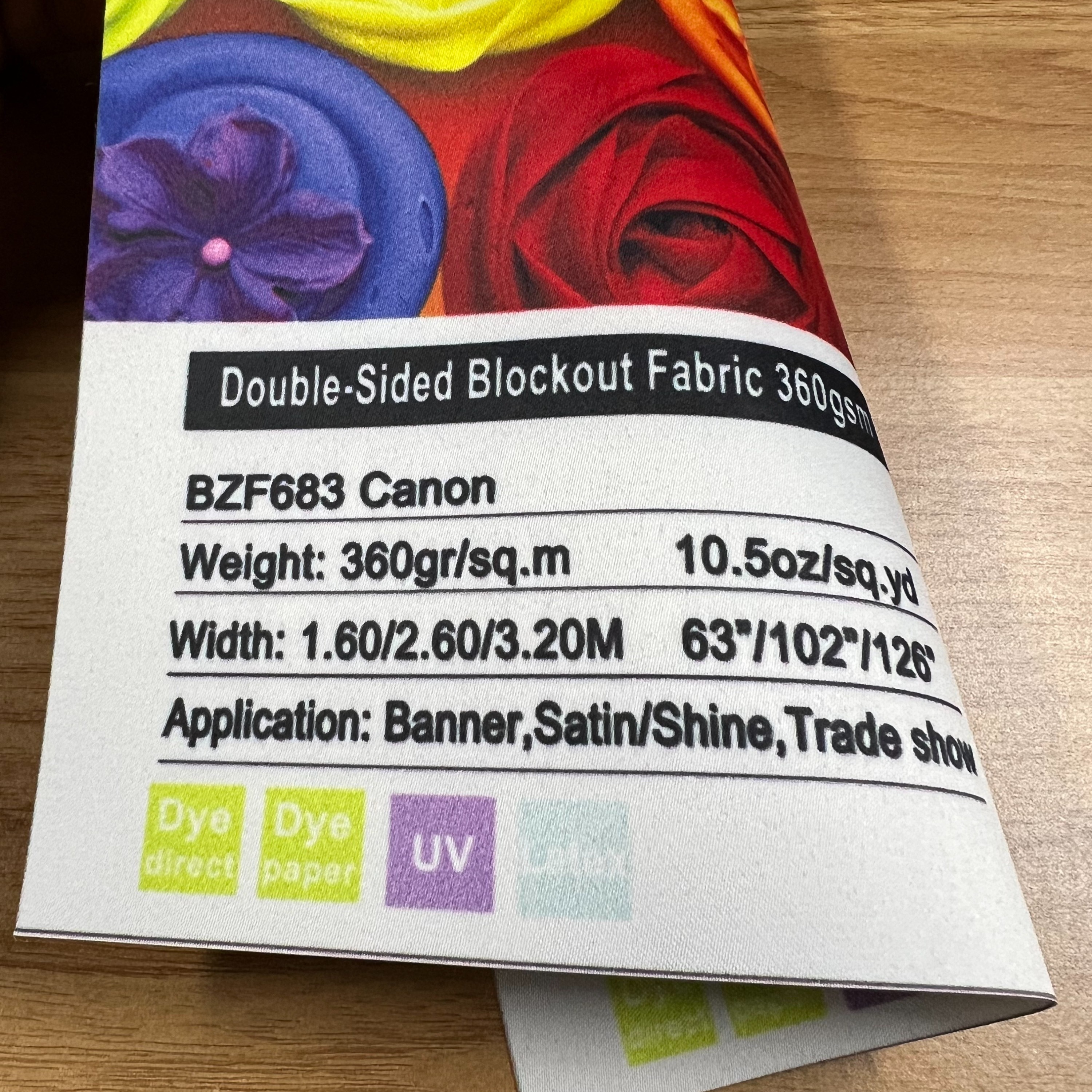 Double Sided Blockout Fabric 360gsm