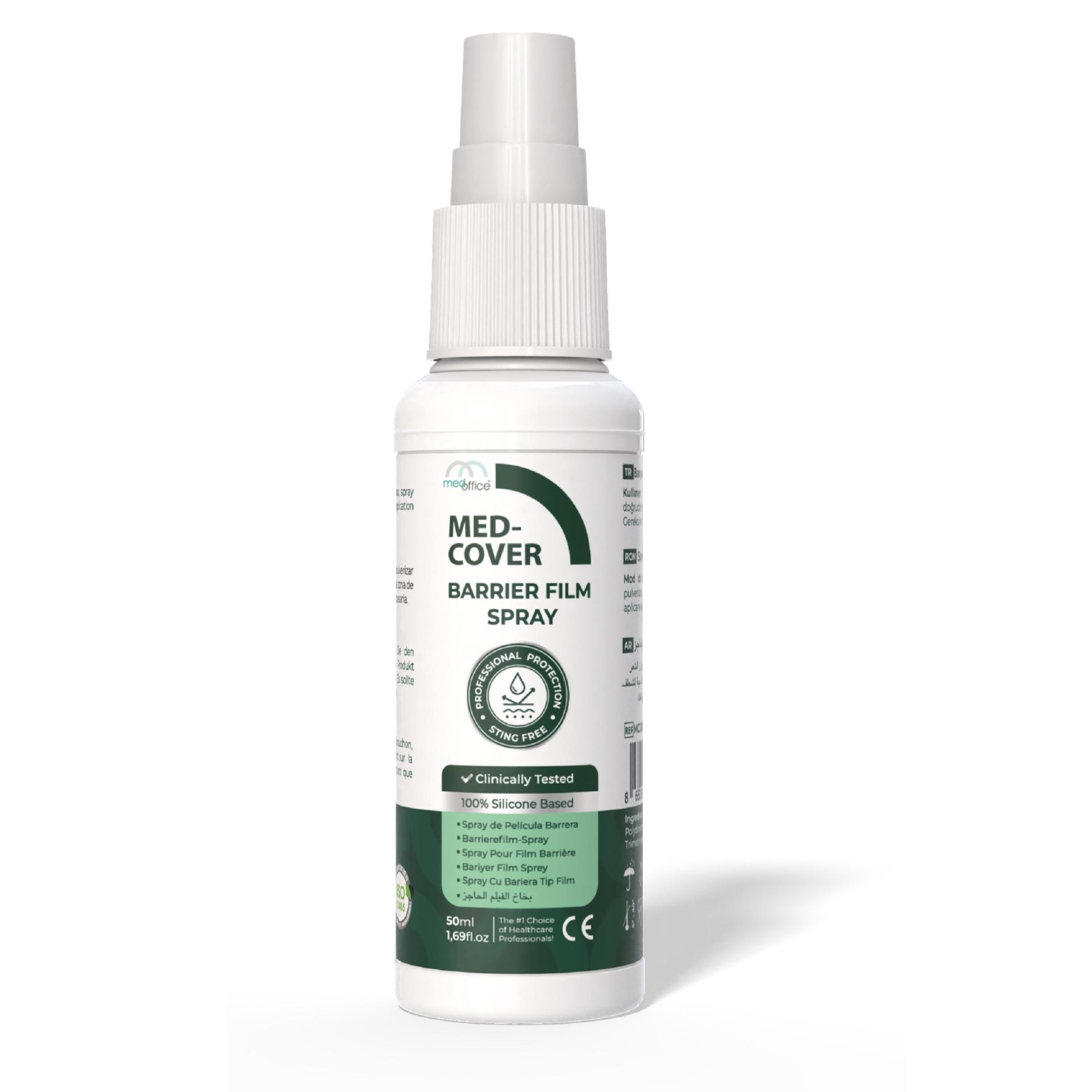 Skin Protector Med-Cover Barrier Spray Film – 100% Silicone-Based Skin Protector (30 ...